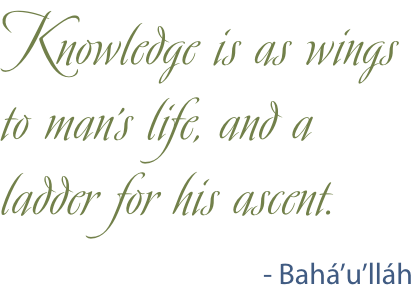 Knowledge is as wings to man’s life, and a ladder for his ascent.